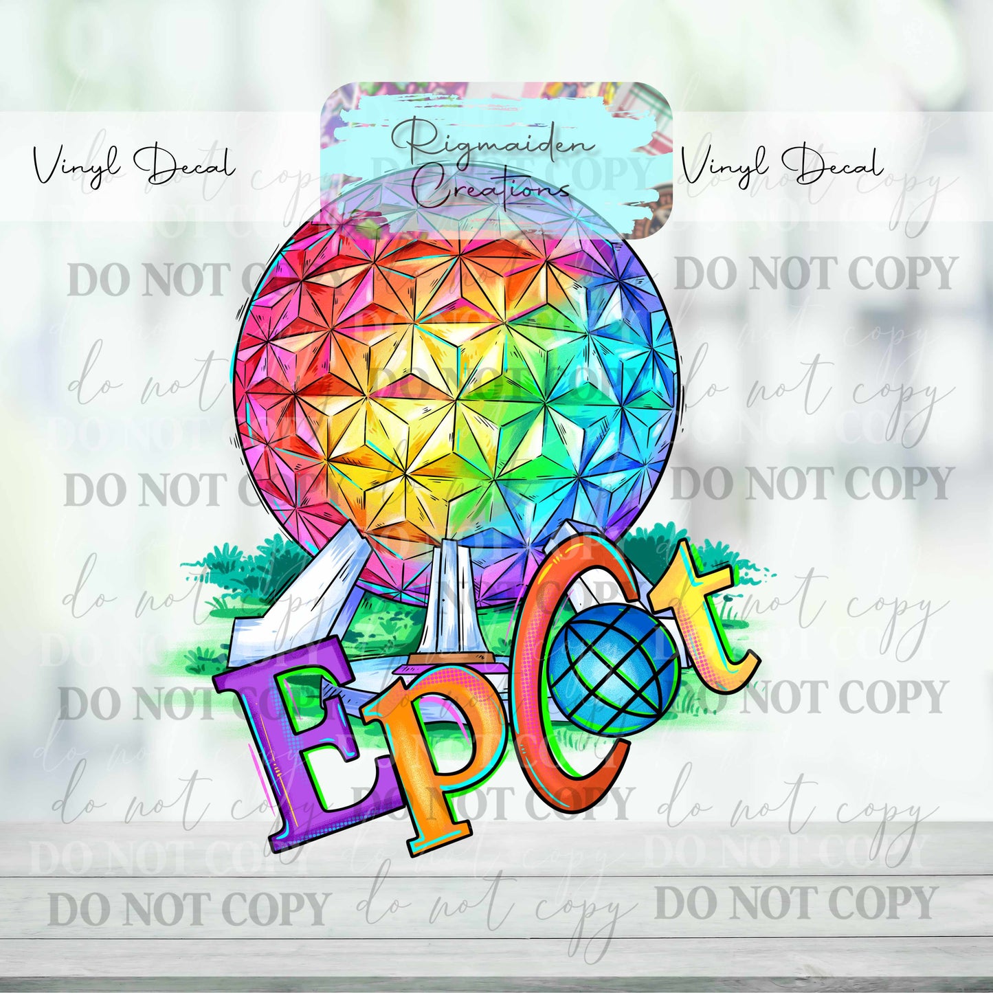 Rainbow Epcot Decal
