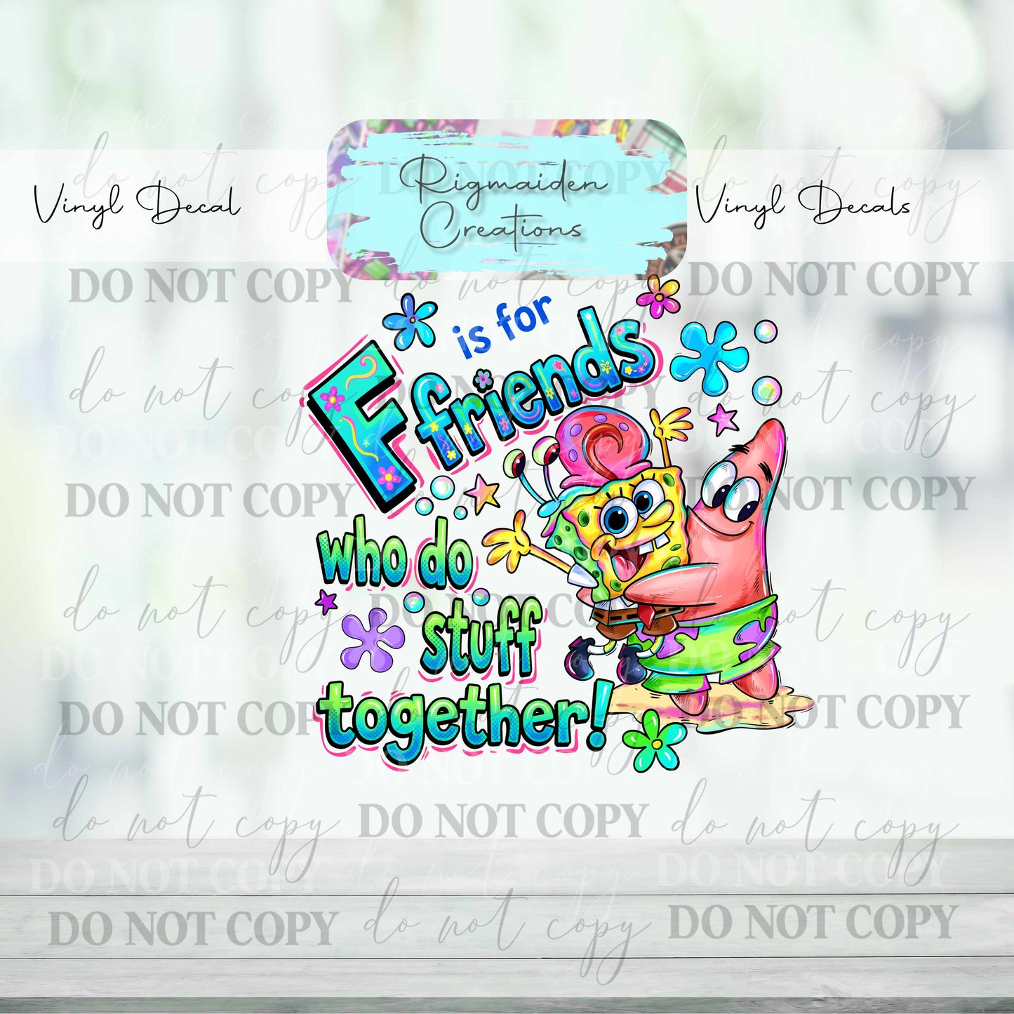 Sea Sponge Friends Decal