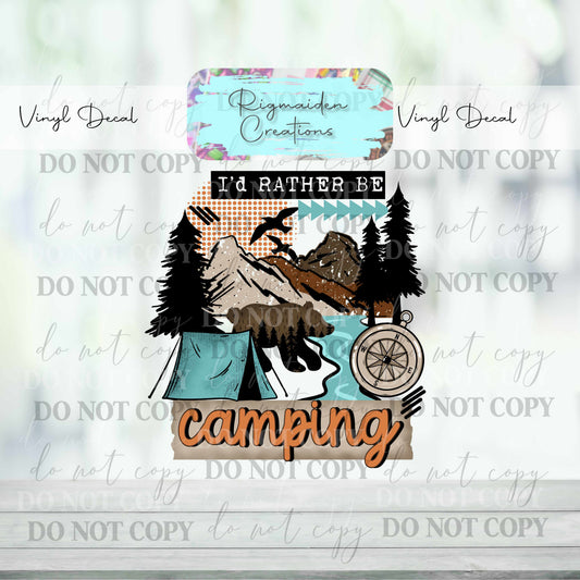 Camping Decal