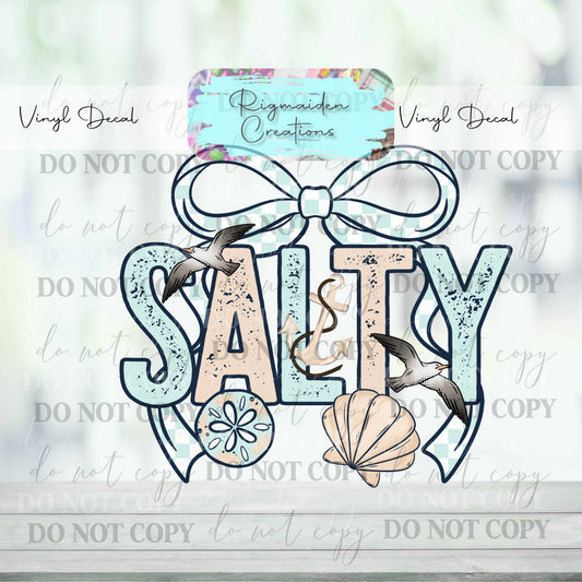 Salty Beach Bow Decal