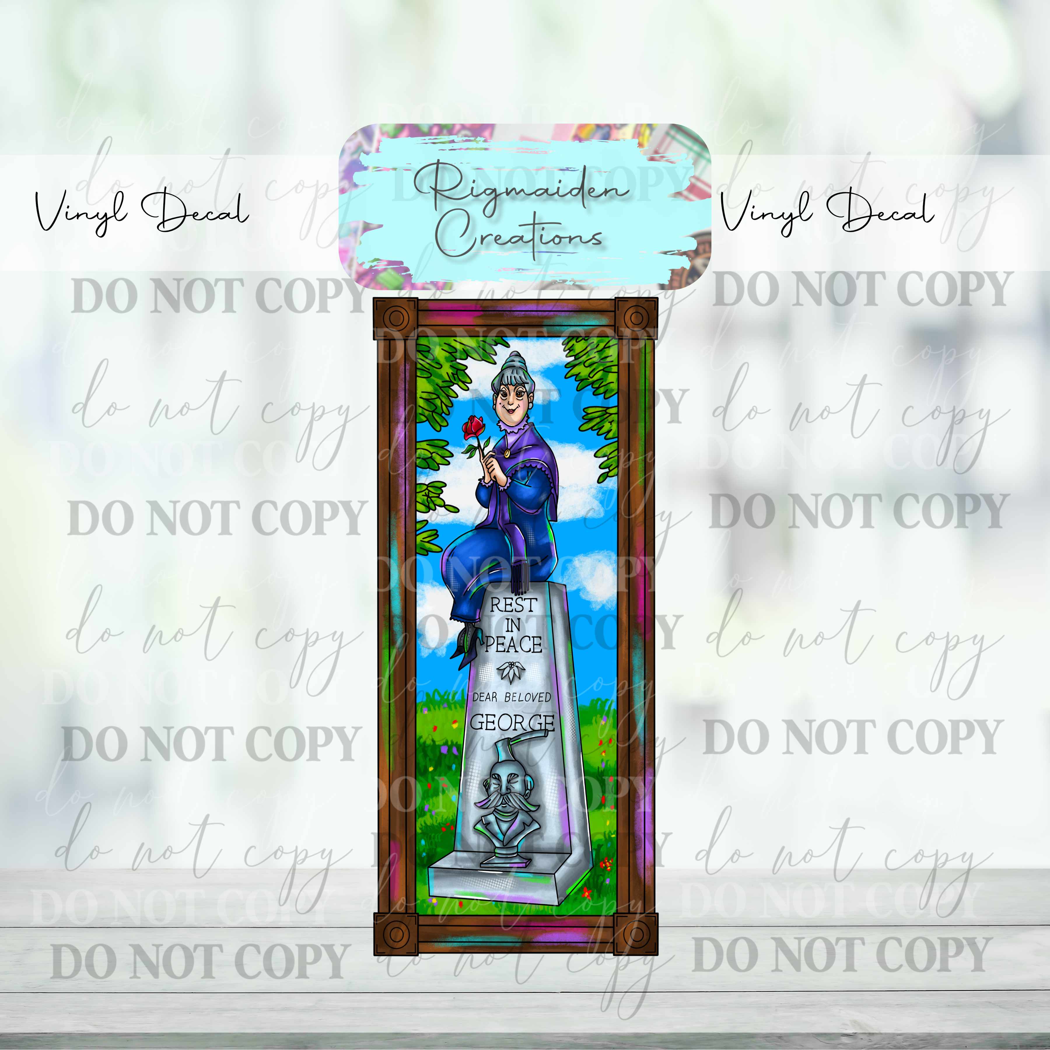 HM Tombstone Portrait Decal – Rigmaiden Creations