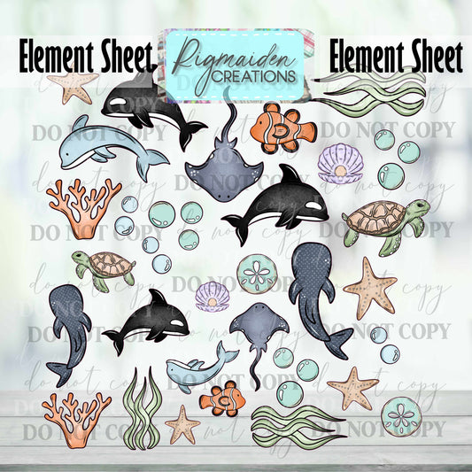 Sea Critters Element Sheet