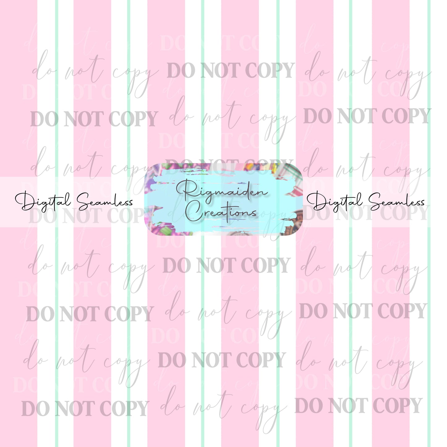 Sweet Shop Stripes Seamless Digital PNG