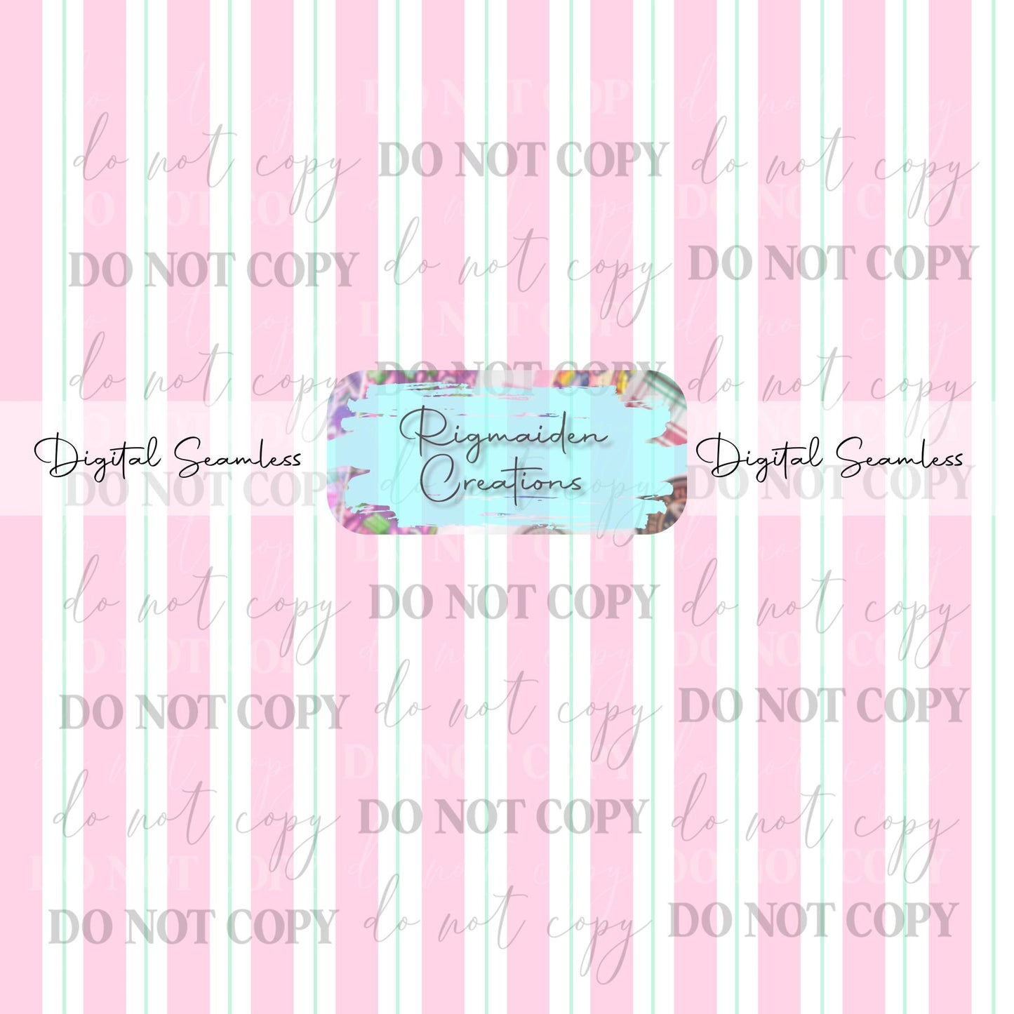 Sweet Shop Stripes Seamless Digital PNG