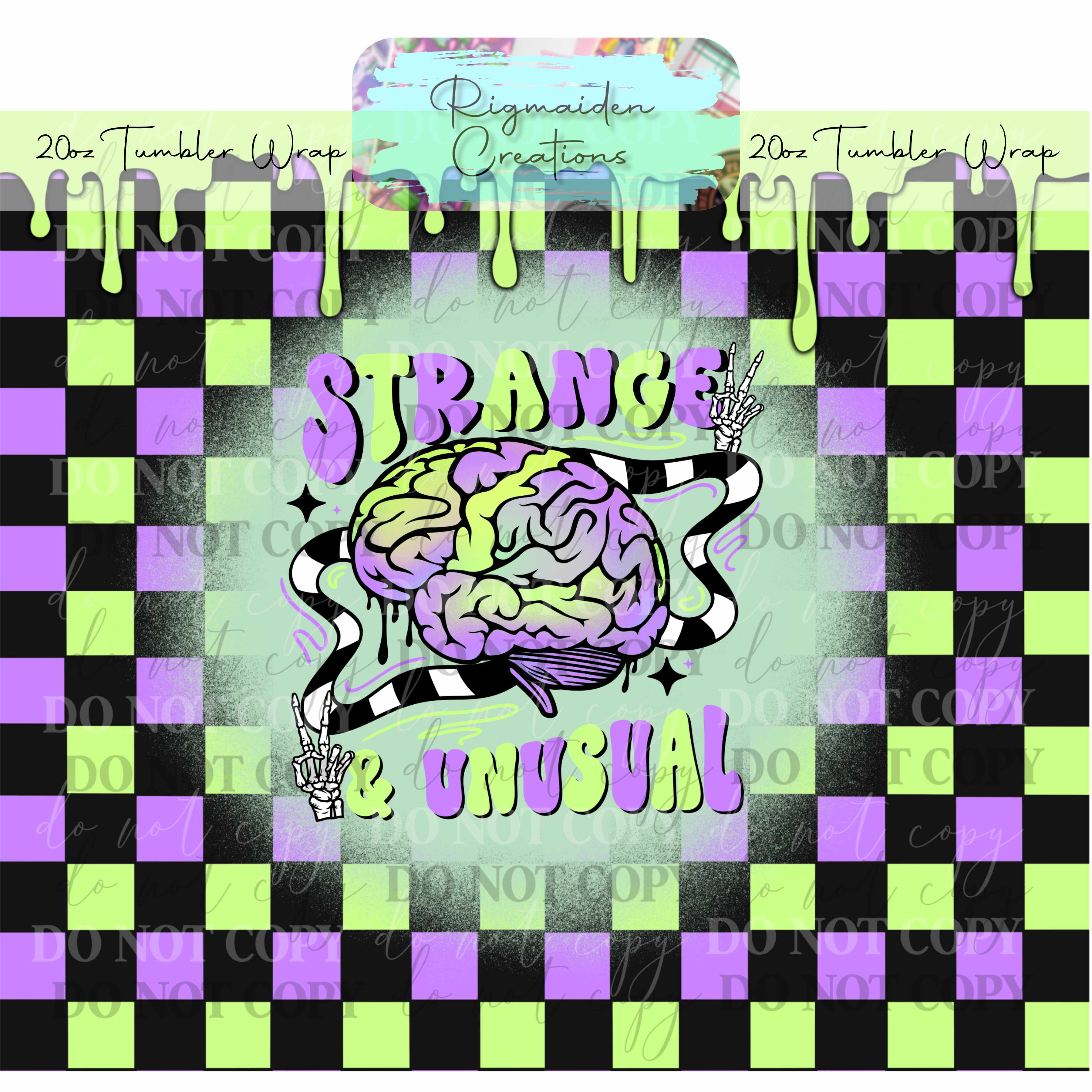 Thomas Rigmaiden Strange and Unusual - 20oz Tumbler Wrap – Rigmaiden Creations