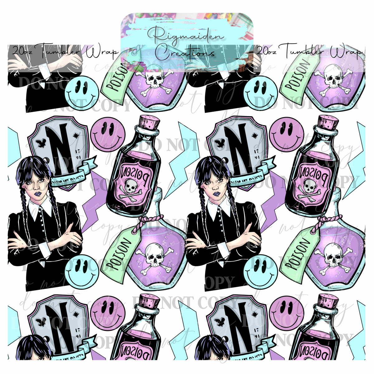 Dr Rigmaiden Gothic Girl Potion - 20oz Tumbler Wrap – Rigmaiden Creations