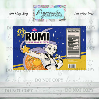 Superstar Ramen Vinyl Wrap for 16oz Tipsy Plump