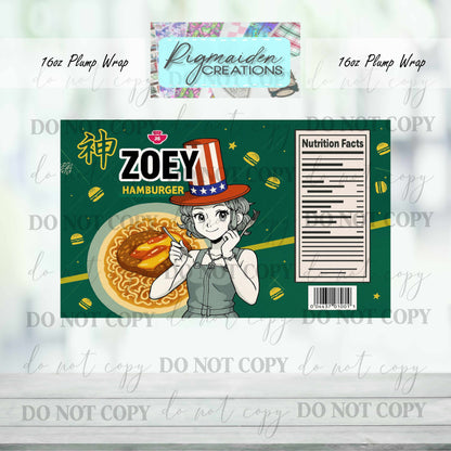 Superstar Ramen Vinyl Wrap for 16oz Tipsy Plump