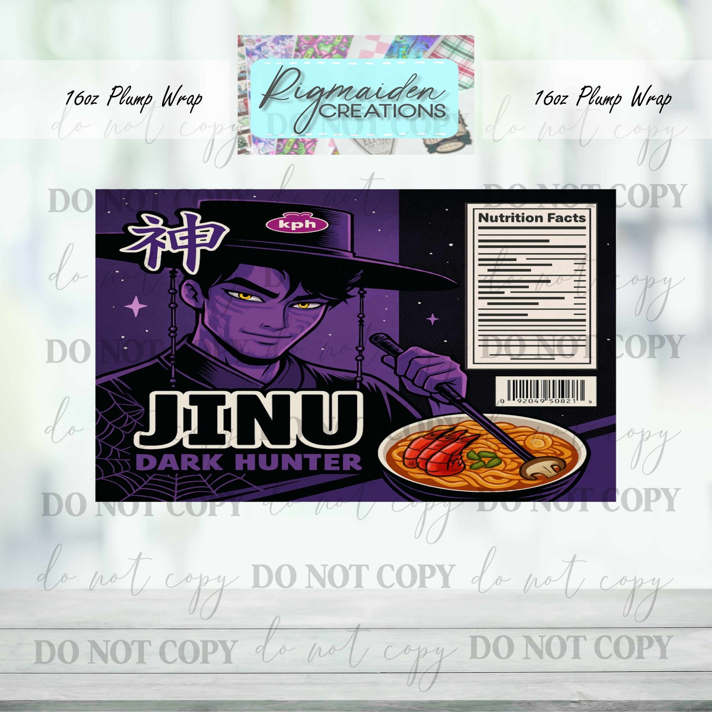 Superstar Ramen Vinyl Wrap for 16oz Tipsy Plump