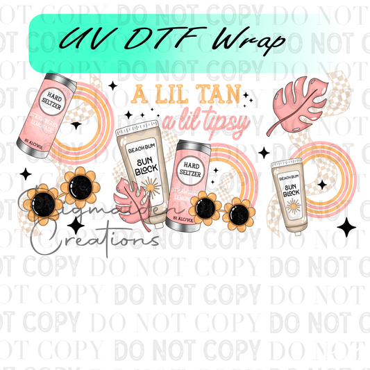 Lil Tan Lil Tipsy UV DTF Wrap
