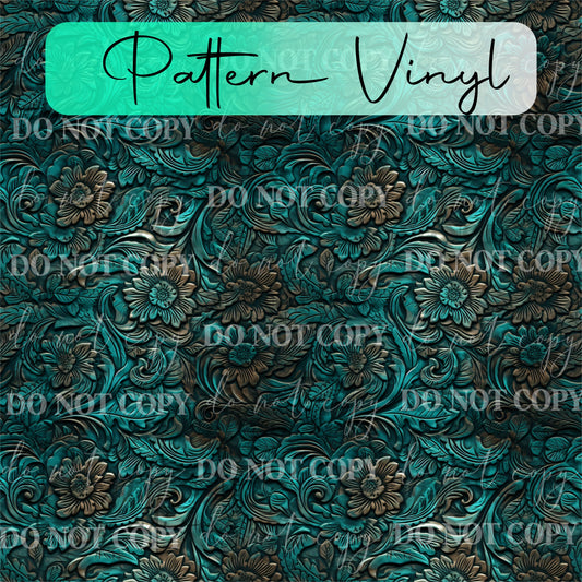 Turquoise Leather Vinyl