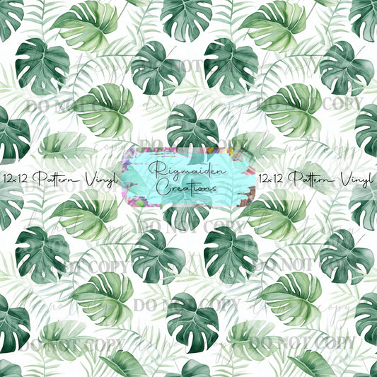 Watercolor Monstera Leaf Vinyl