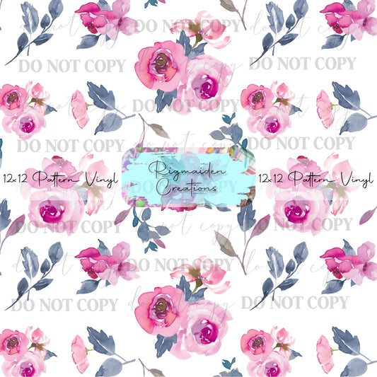 Pink Floral Vinyl