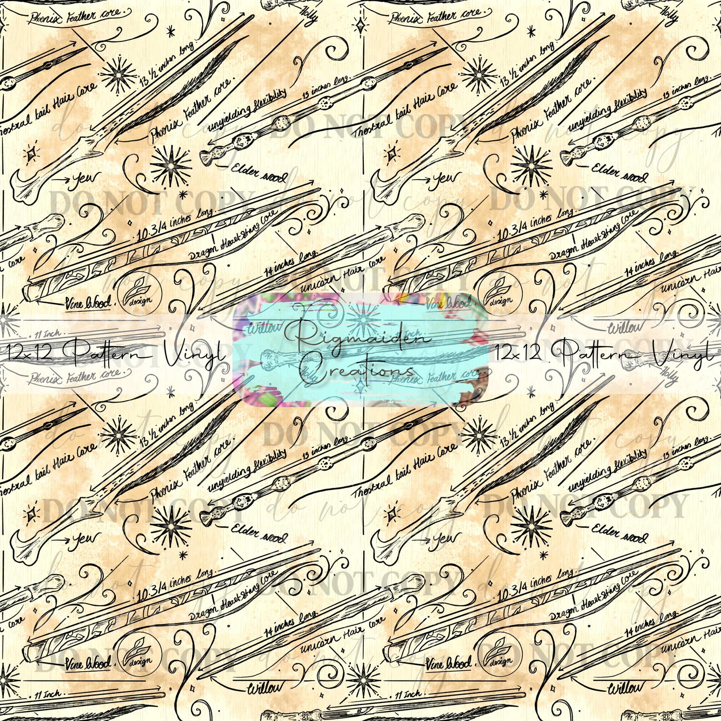 Magical Wand Parchment Vinyl