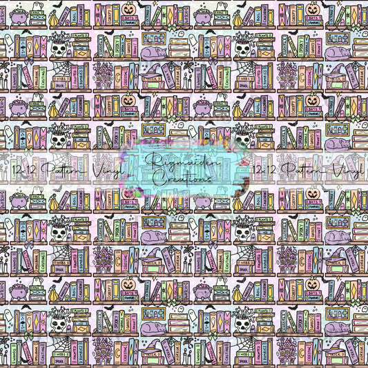 Pastel Spooky Bookshelf Vinyl