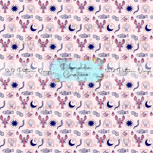 Whimsical Amalfi Sea Life Vinyl