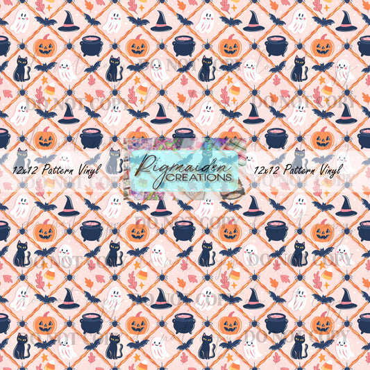 Cute Pink Halloween Collage Vinyl