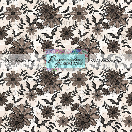 Spooky Brown Florals Vinyl
