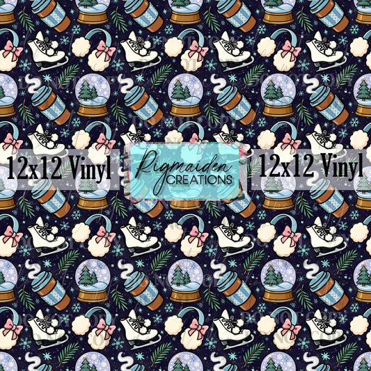 Navy Winter Fun Em + Co Vinyl