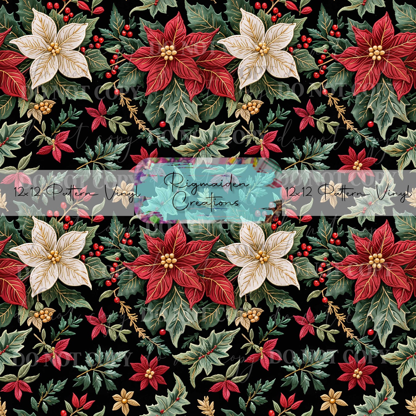 Christmas Poinsettia Vinyl