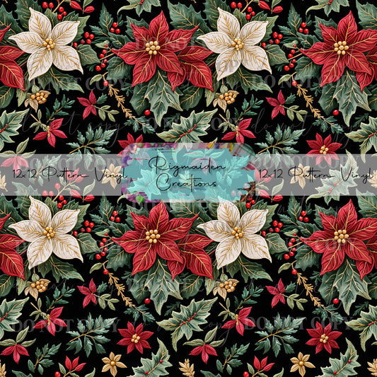 Christmas Poinsettia Vinyl