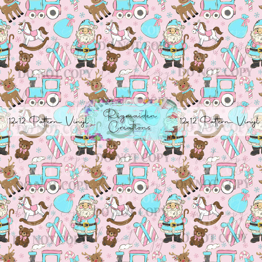 Pastel Christmas Sketch Vinyl