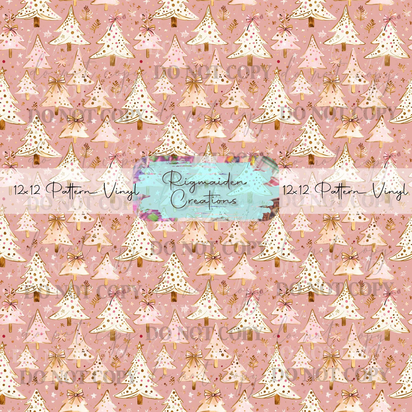 Pink Christmas Trees Vinyl