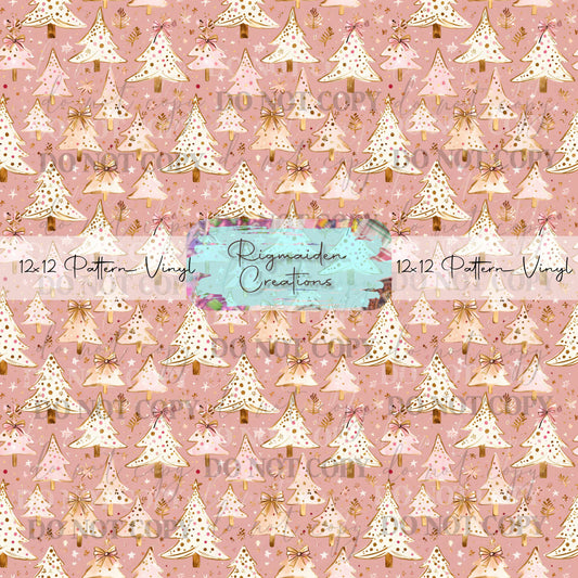 Pink Christmas Trees Vinyl