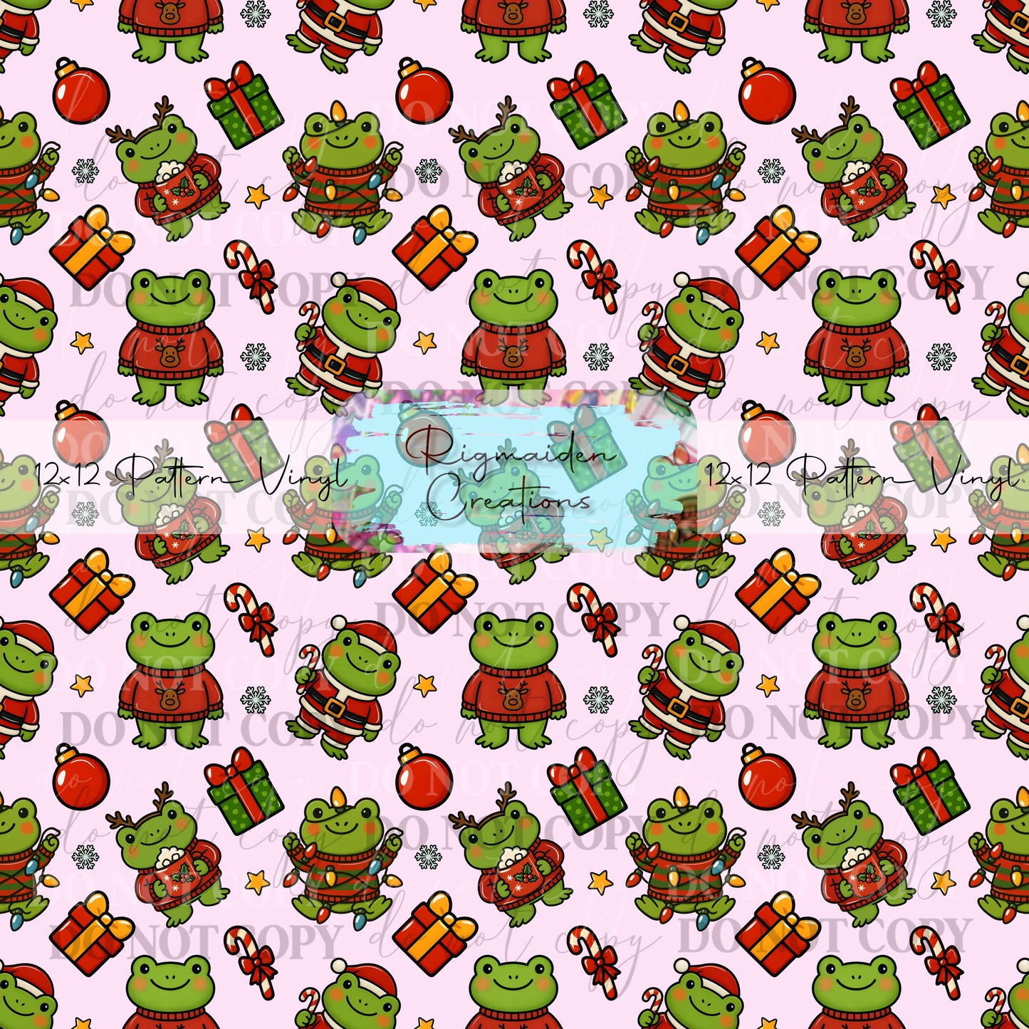 Froggy Christmas Pink Vinyl