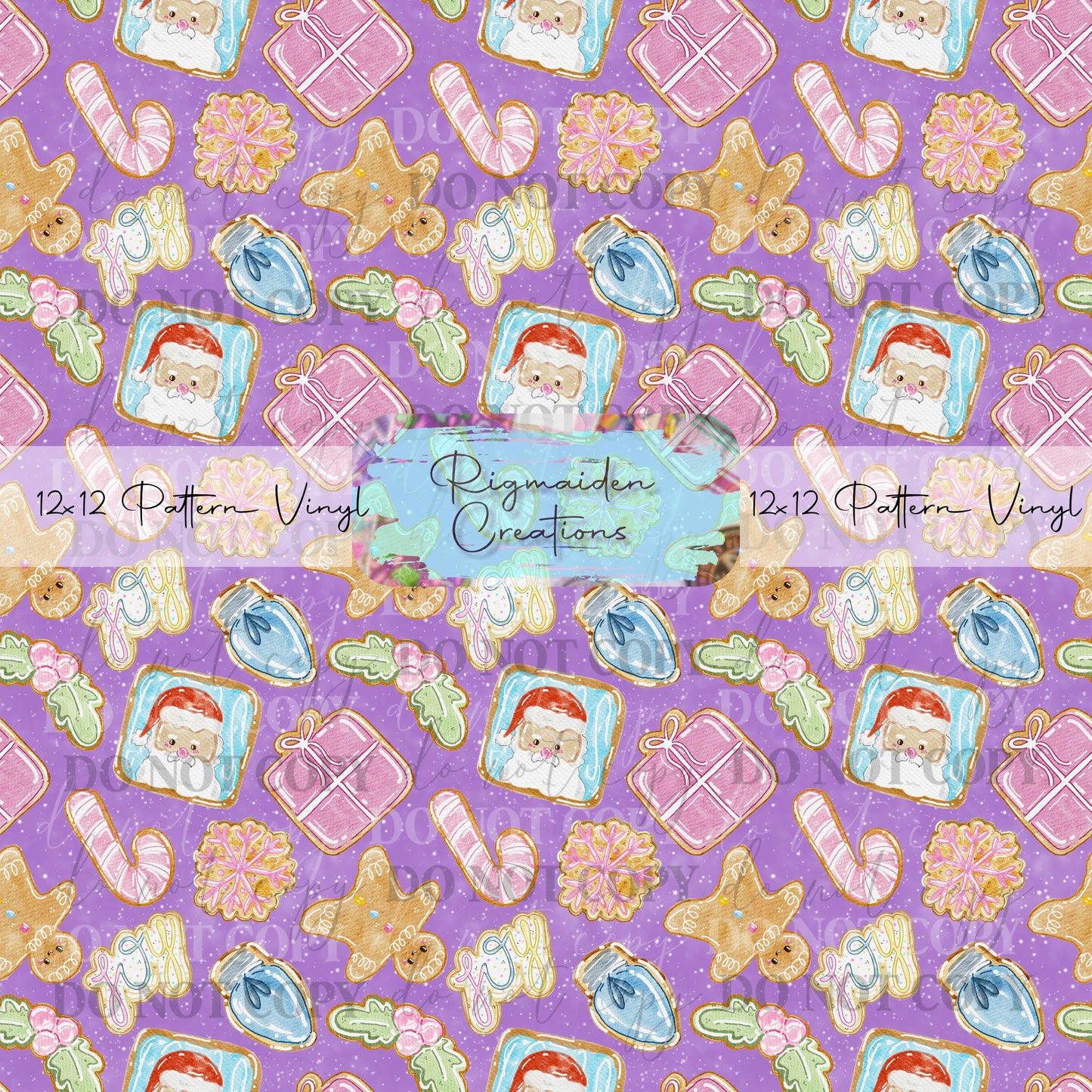 Pastel Christmas Cookies Vinyl