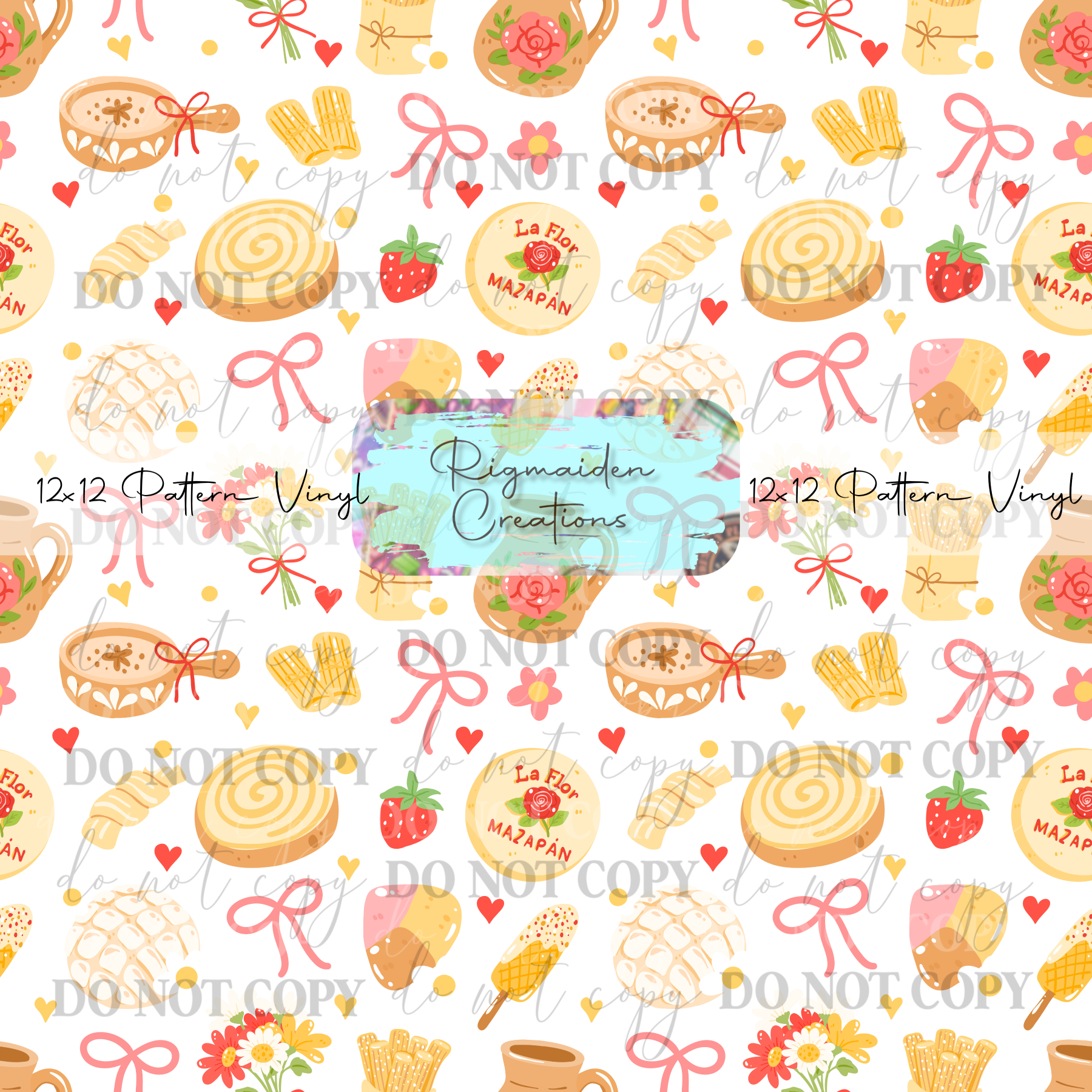 Mexican Dulces White Vinyl – Rigmaiden Creations