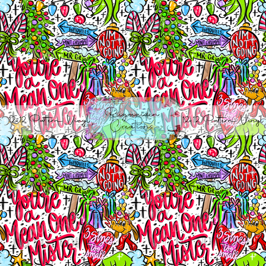 Mean Green Guy Sketch Doodles Vinyl