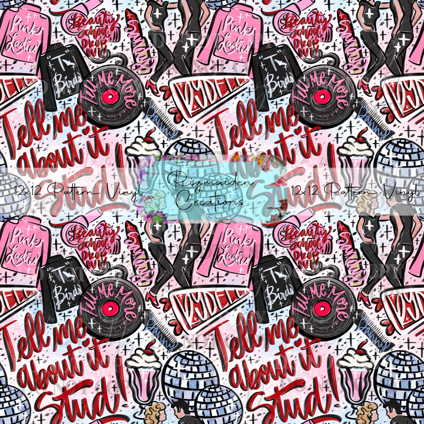 Grease Sketch Doodles Vinyl