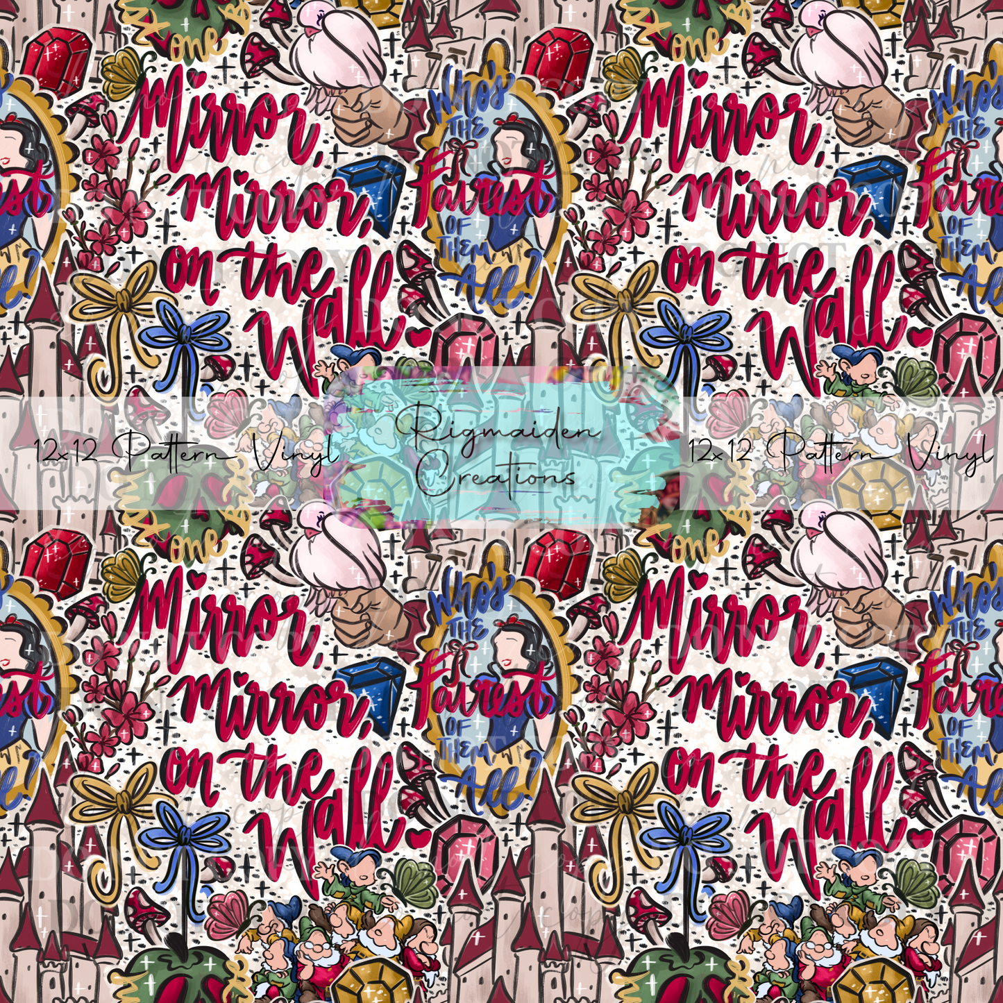 Mirror Mirror Sketch Doodles Vinyl