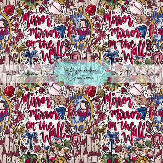 Mirror Mirror Sketch Doodles Vinyl