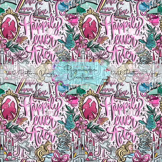 Sleeping Beauty Sketch Doodles Vinyl