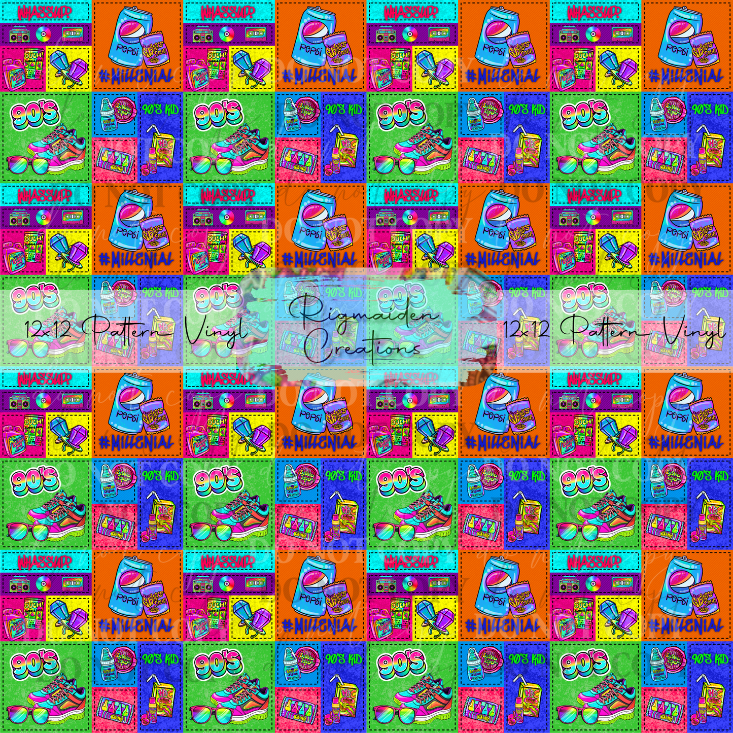 90's Millenial Seamless Digital PNG (Copy)