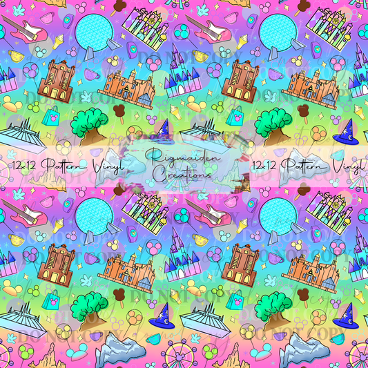 Park Icons Rainbow Gradient Vinyl