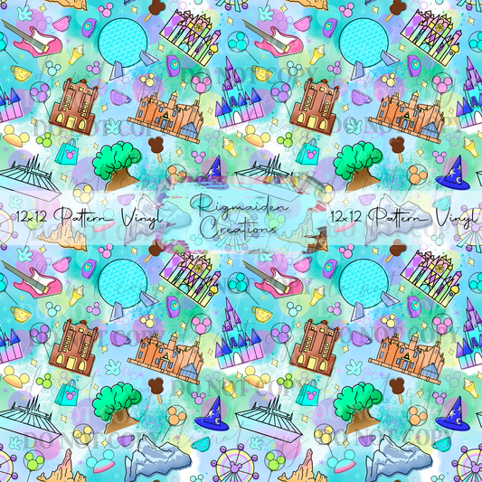 Park Icons Watercolor Vinyl