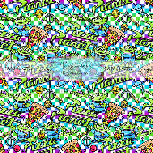 Pizza Planet Checkers Vinyl