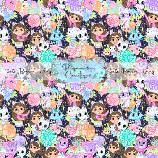 Gabby Dollhouse Navy Vinyl