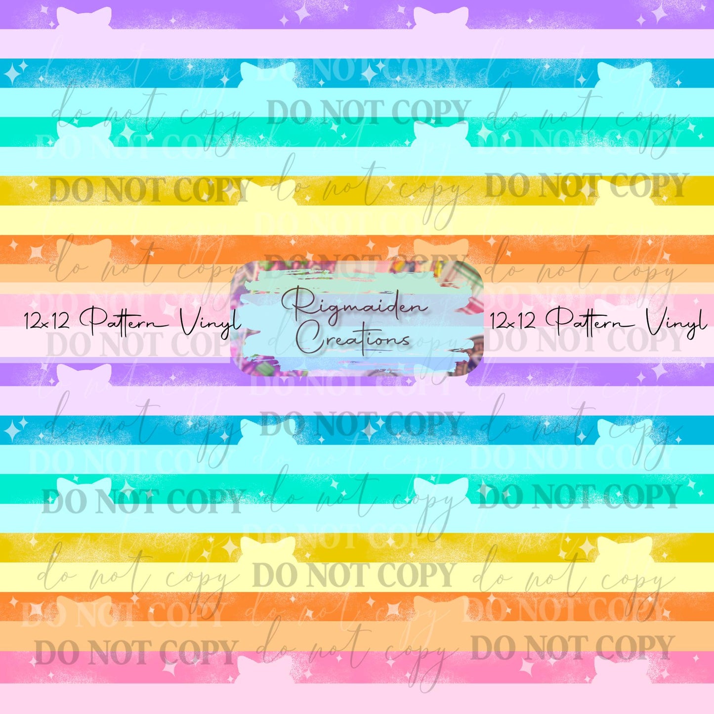 Cat Ears Pastel Rainbow Vinyl