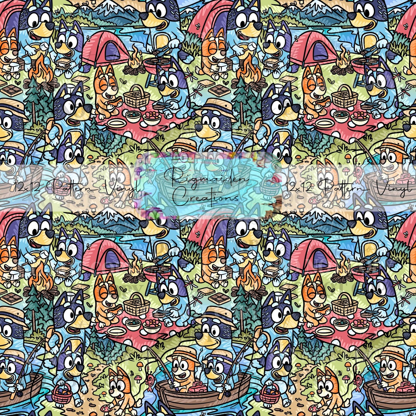 Bluey Camping Vinyl