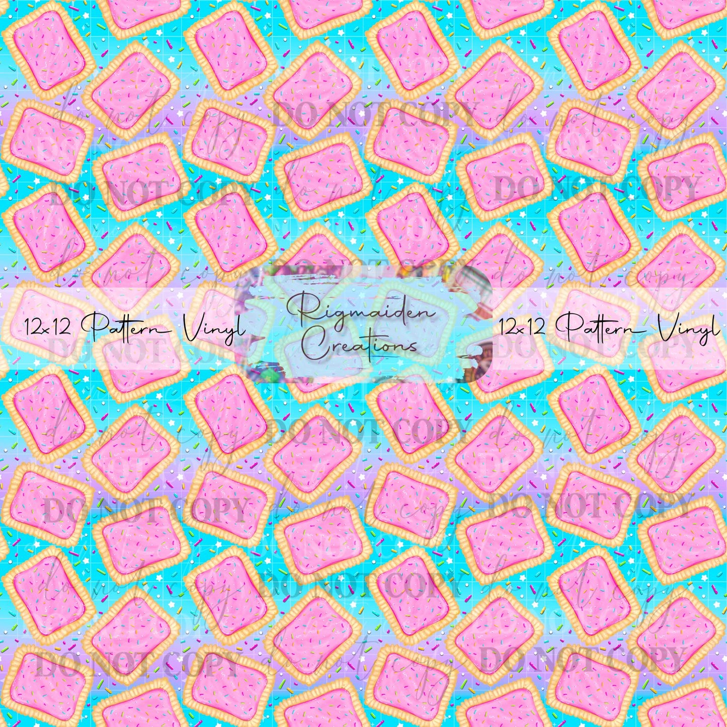 Poptarts Blue Background Vinyl