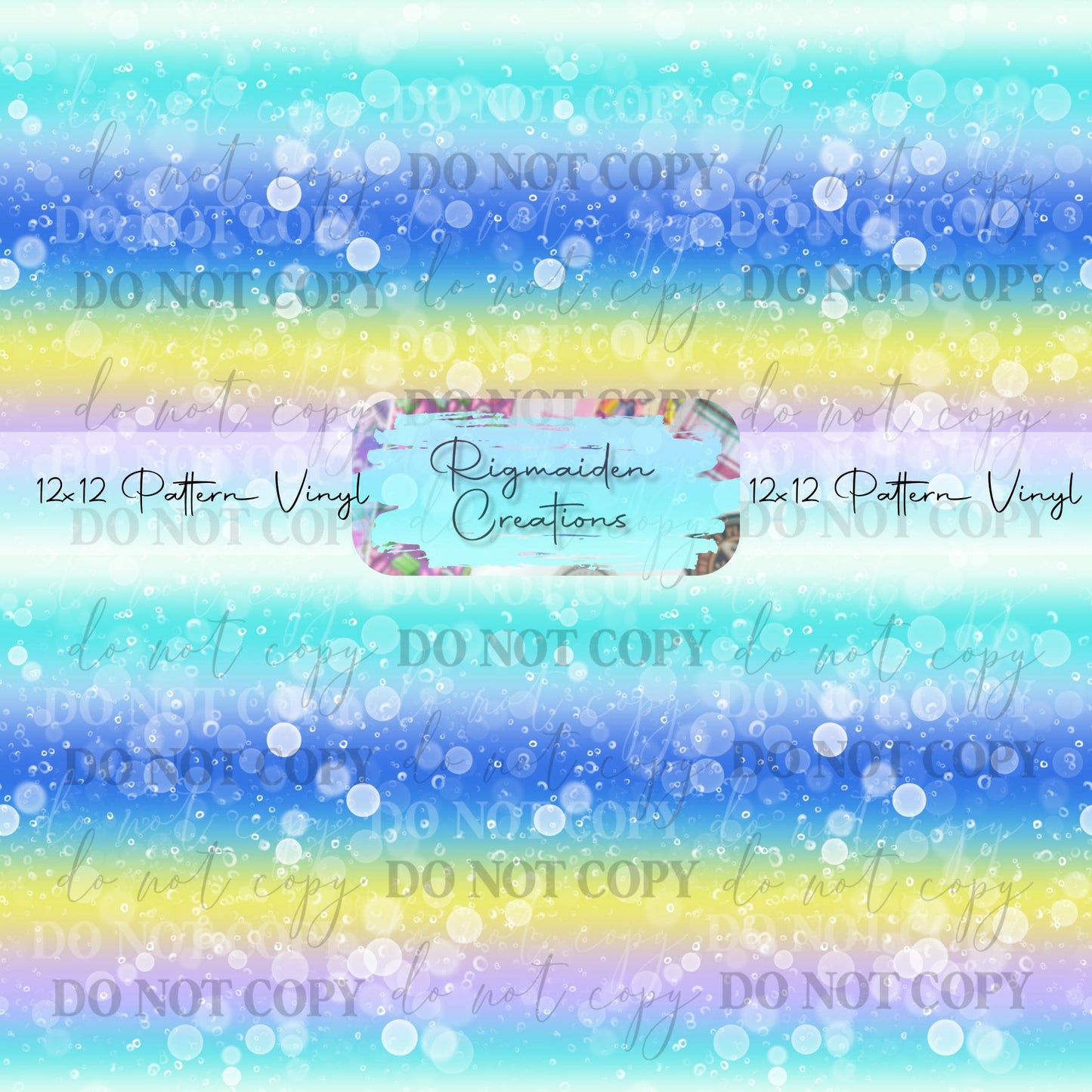 Blue and Yellow Bubbles Vinyl