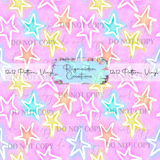 Neon Stars Pink Vinyl