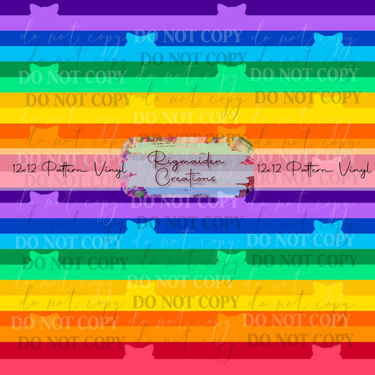 Cat Ears Bright Rainbow Vinyl