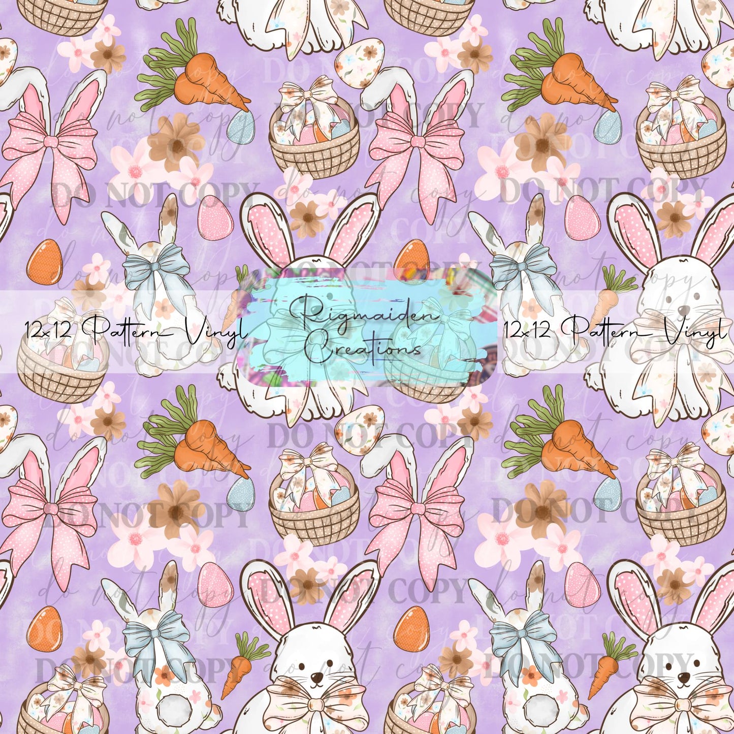 Purple Easter Bunnies Vinyl