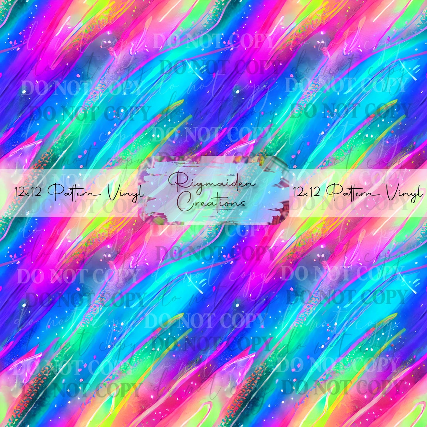 Bright Electric Paint Strokes Vinyl