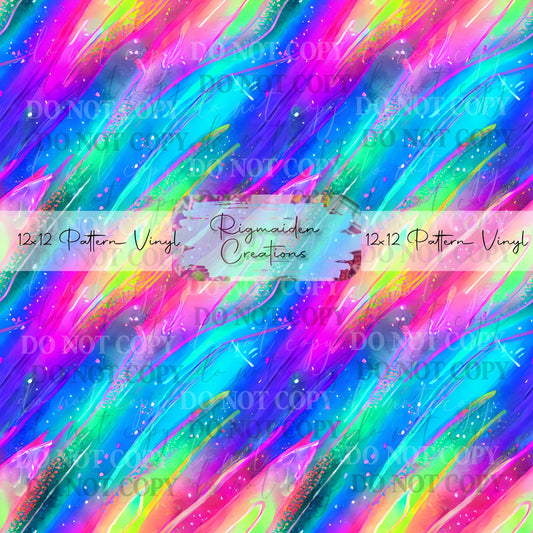 Bright Electric Paint Strokes Vinyl